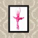 Quadro Decorativo 33x43cm Nerderia e Lojaria bailarina rosa preto