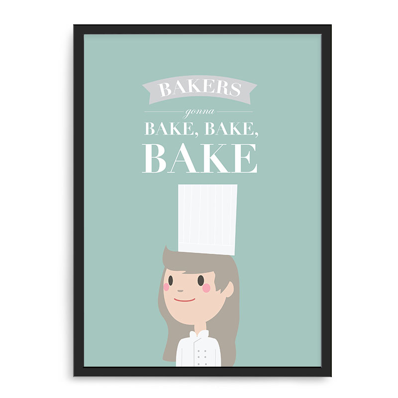 Quadro Decorativo 33x43cm Nerderia e Lojaria baker preto