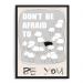 Quadro Decorativo 33x43cm Nerderia e Lojaria be you preto