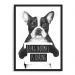 Quadro Decorativo 33x43cm Nerderia e Lojaria bulldog boring preto