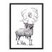 Quadro Decorativo 33x43cm Nerderia e Lojaria caracao veado preto
