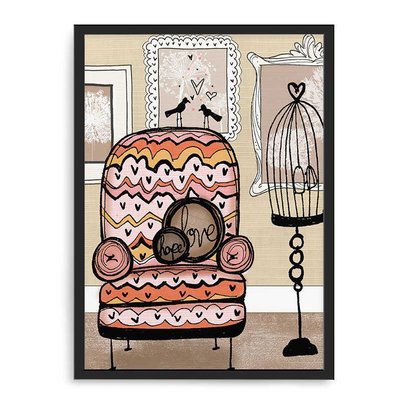 Quadro Decorativo 33x43cm Nerderia e Lojaria casa da vo preto