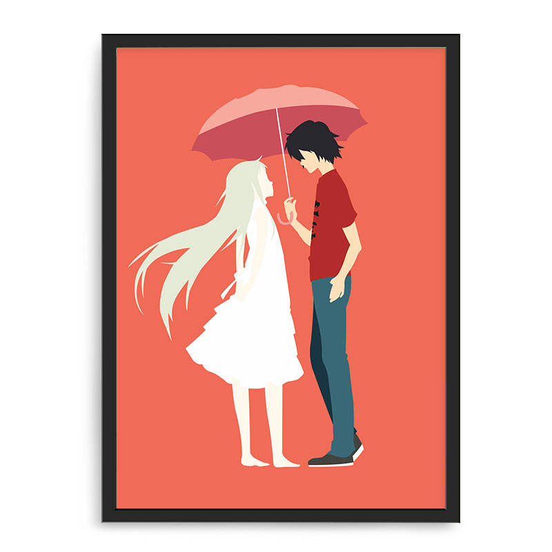 Quadro Decorativo 33x43cm Nerderia e Lojaria casal vetor preto