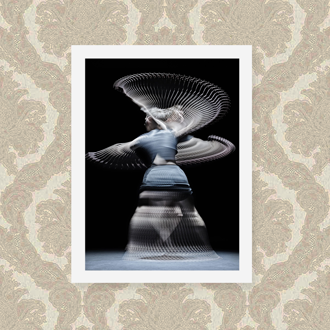 Quadro Decorativo 33x43cm Nerderia e Lojaria dance geometric preto