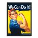 Quadro Decorativo 33x43cm Nerderia e Lojaria ew can do it preto