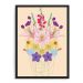 Quadro Decorativo 33x43cm Nerderia e Lojaria flores preto