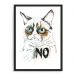 Quadro Decorativo 33x43cm Nerderia e Lojaria gato no preto