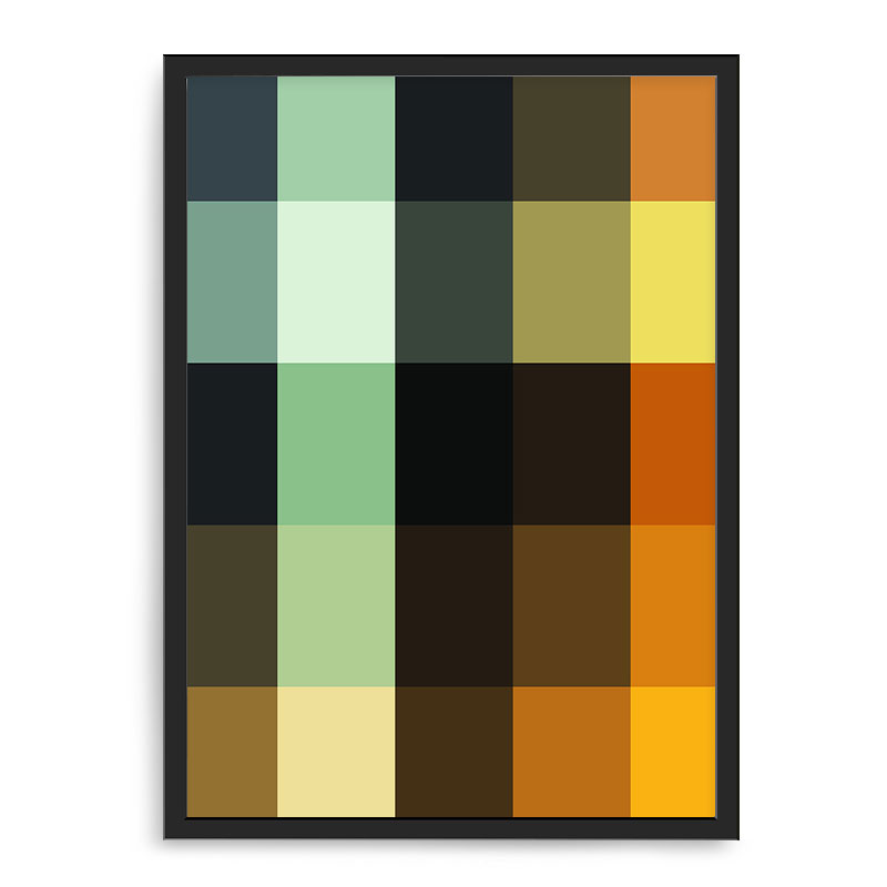 Quadro Decorativo 33x43cm Nerderia e Lojaria geometrica 01 preto
