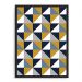 Quadro Decorativo 33x43cm Nerderia e Lojaria geometrica 04 preto