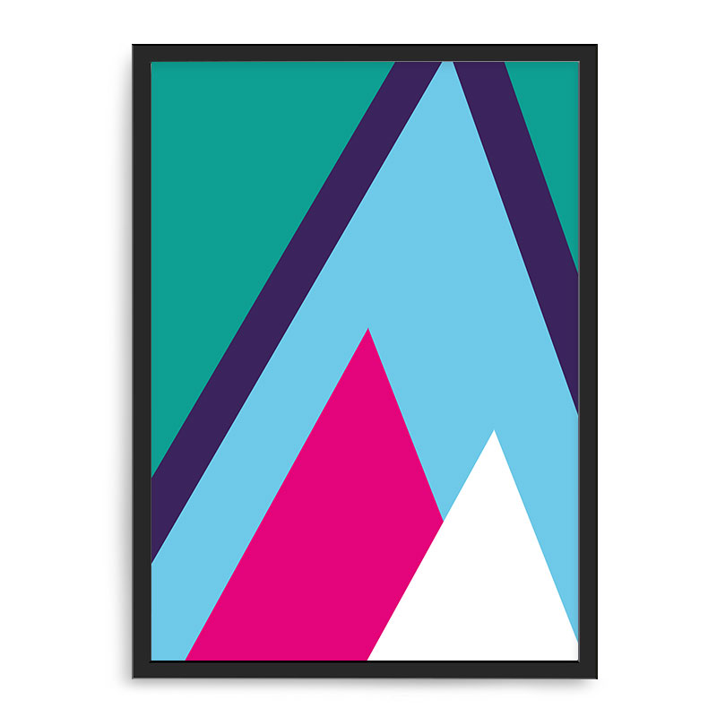 Quadro Decorativo 33x43cm Nerderia e Lojaria geometrica 12 preto