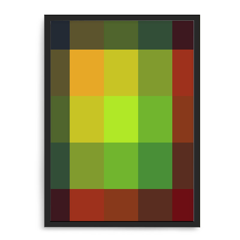 Quadro Decorativo 33x43cm Nerderia e Lojaria geometrica 13 preto