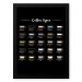 Quadro Decorativo 33x43cm Nerderia e Lojaria grãos tipo cafe preto