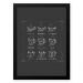 Quadro Decorativo 33x43cm Nerderia e Lojaria graos cafe lousa preto
