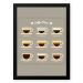 Quadro Decorativo 33x43cm Nerderia e Lojaria graos cafe menu preto