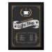 Quadro Decorativo 33x43cm Nerderia e Lojaria graos cafe shop preto
