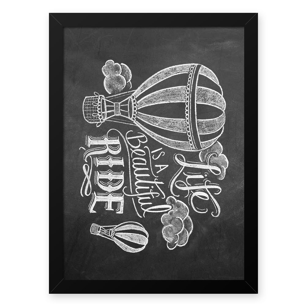 Quadro Decorativo 33x43cm Nerderia e Lojaria lousa life preto