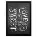 Quadro Decorativo 33x43cm Nerderia e Lojaria lousa love is sweet preto