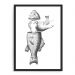 Quadro Decorativo 33x43cm Nerderia e Lojaria paeixe passaro preto