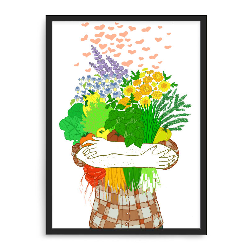 Quadro Decorativo 33x43cm Nerderia e Lojaria plantacao preto