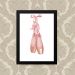 Quadro Decorativo 33x43cm Nerderia e Lojaria sapatilha rosa preto