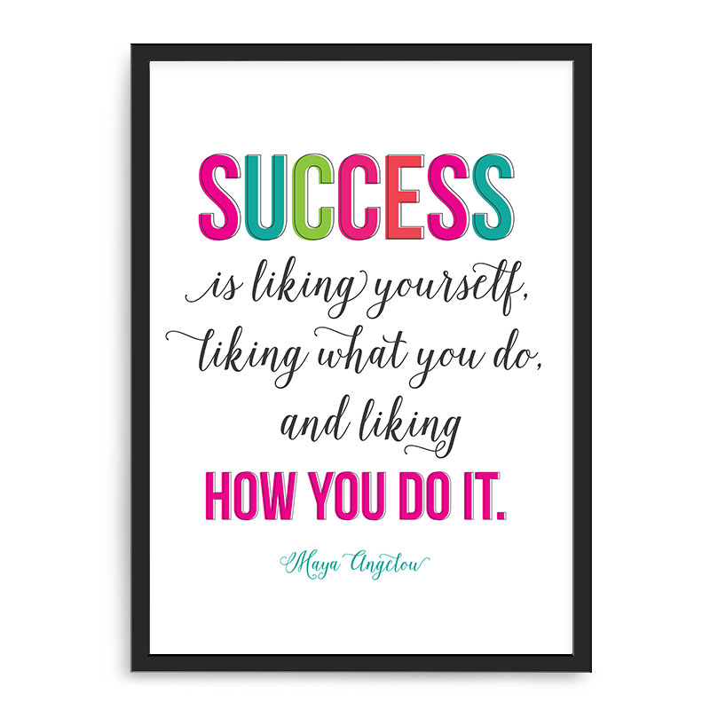 Quadro Decorativo 33x43cm Nerderia e Lojaria success preto