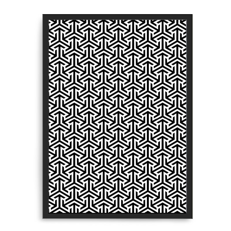 Quadro Decorativo 33x43cm Nerderia e Lojaria textura 06 preto