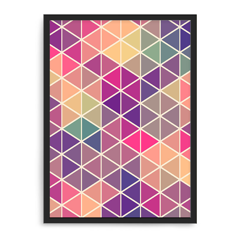 Quadro Decorativo 33x43cm Nerderia e Lojaria triangulo preto