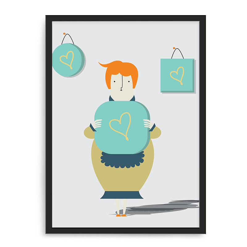 Quadro Decorativo 33x43cm Nerderia e Lojaria vovo preto