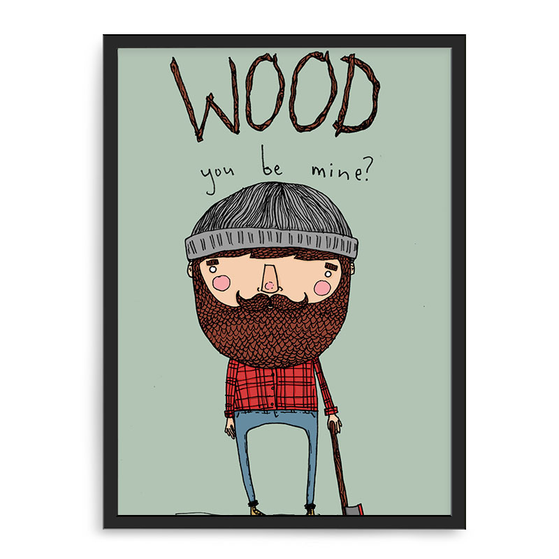 Quadro Decorativo 33x43cm Nerderia e Lojaria wood preto