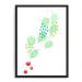 Quadro Decorativo 33x43cm Nerderia e Lojaria xicaras vermelhas preto