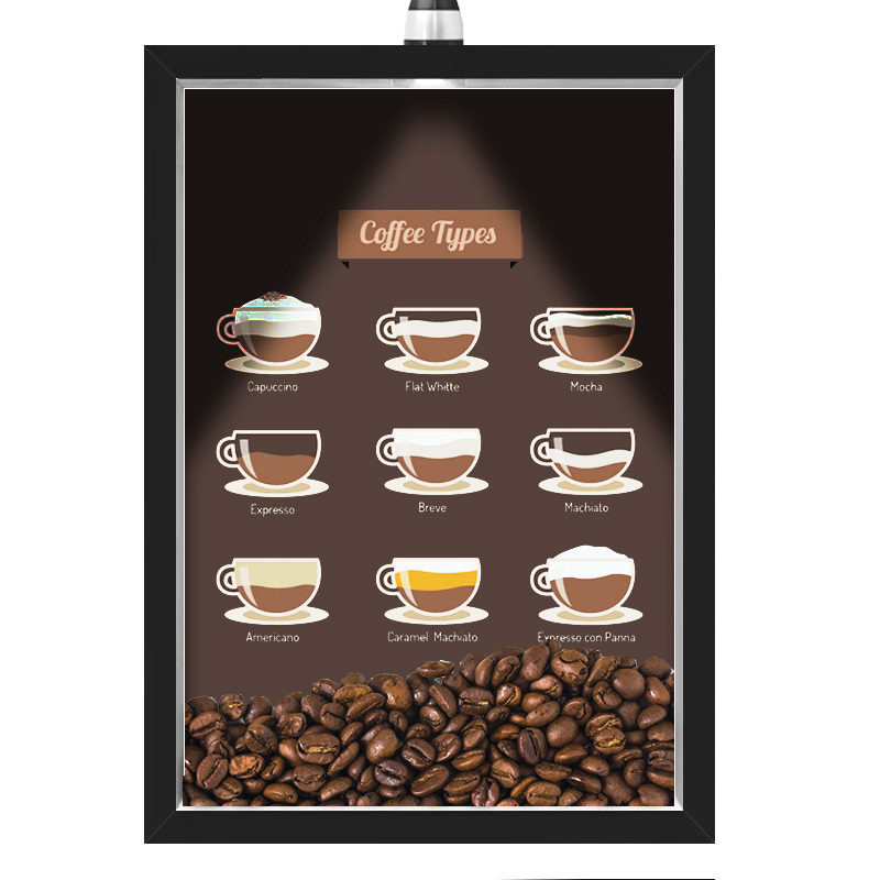 Quadro Decorativo Café Nerderia 30X40 Com Iluminação Led
