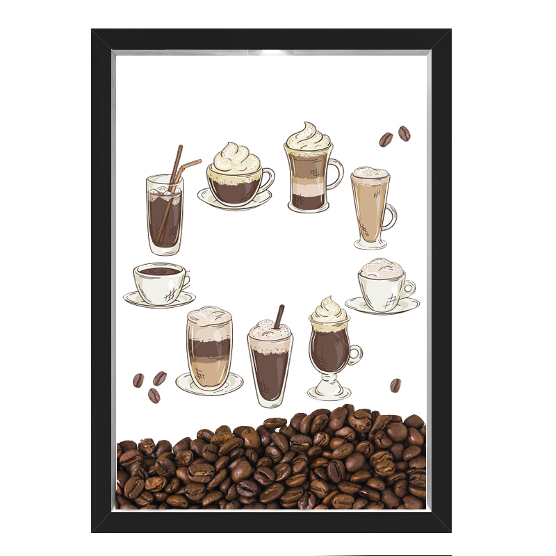 Quadro Decorativo Café grãos Nerderia 30x40 Cup