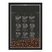 Quadro Decorativo Café grãos Nerderia 30x40 Lousa