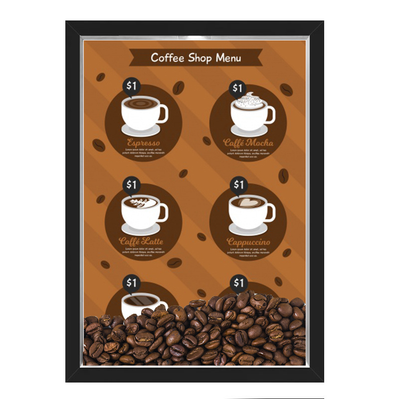 Quadro Decorativo Café grãos Nerderia 30x40 Shop Menu