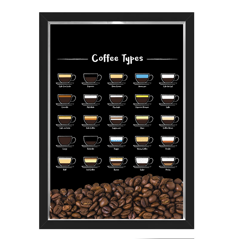 Quadro Decorativo Café grãos Nerderia 30x40 Tipo Café
