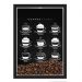 Quadro Decorativo Café grãos Nerderia 30x40 Types