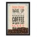 Quadro Decorativo Café grãos Nerderia 30x40 Wakeup