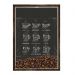 Quadro Decorativo Caixa Porta Grãos de Café 23x33cm Nerderia e Lojaria graos cafe lousa madeira