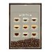Quadro Decorativo Caixa Porta Grãos de Café 23x33cm Nerderia e Lojaria graos cafe menu madeira