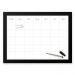 Quadro Decorativo Para Recados  33x43cm Nerderia e Lojaria calendario preto