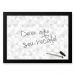 Quadro Decorativo Para Recados  33x43cm Nerderia e Lojaria geometrico preto