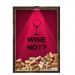 Quadro Decorativo Porta Rolha Vinho Nerderia -Iluminação Led
