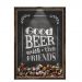 Quadro Decorativo Porta Tampinha/Lacre Cerveja Nerderia -Iluminação Led