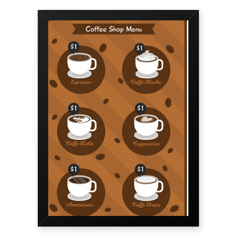 Quadro Decorativo Poster Café Nerderia A4