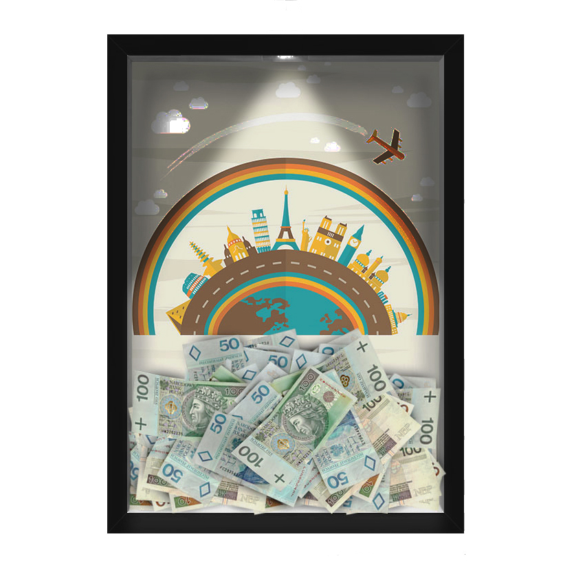 Quadro Decorativo Viagens Nerderia -Iluminação Led