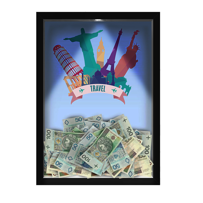 Quadro Decorativo Viagens Nerderia -Iluminação Led