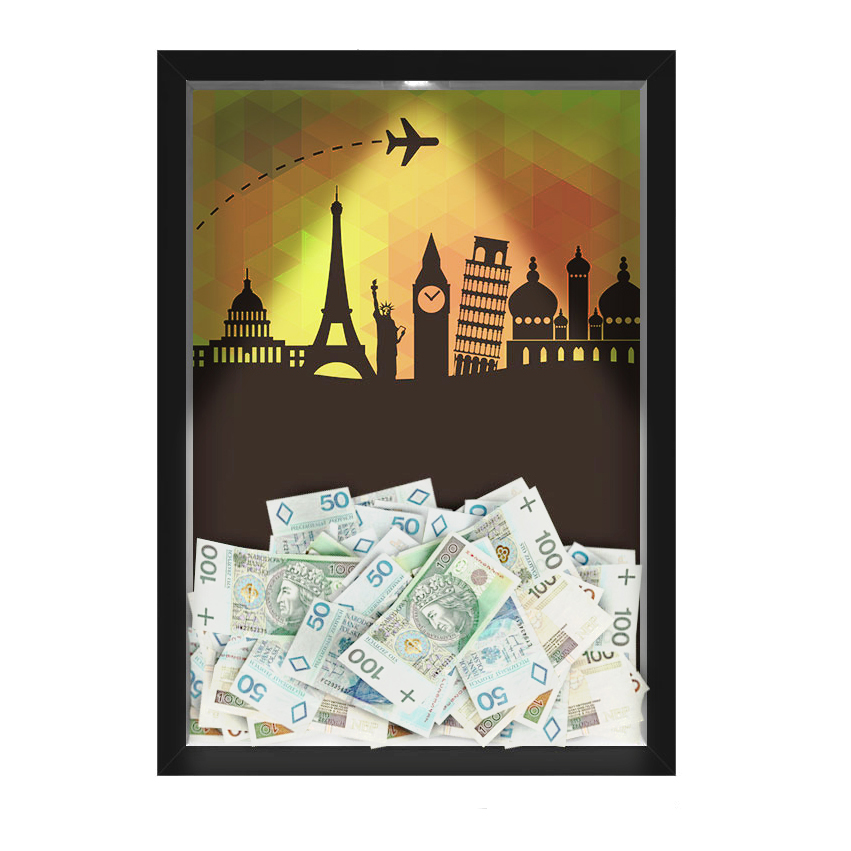 Quadro Decorativo Viagens Nerderia -Iluminação Led