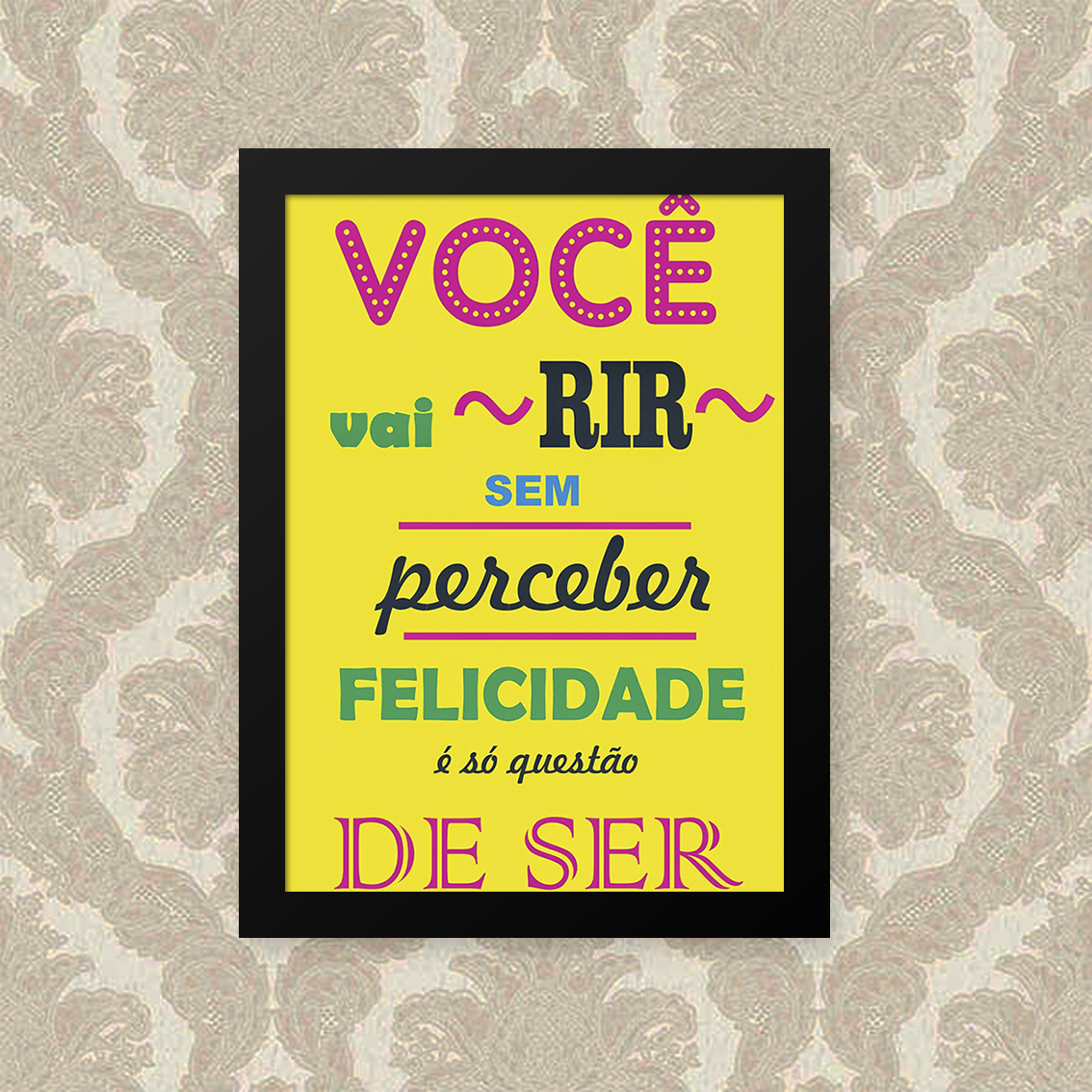 Quadro Felicidade 23X33
