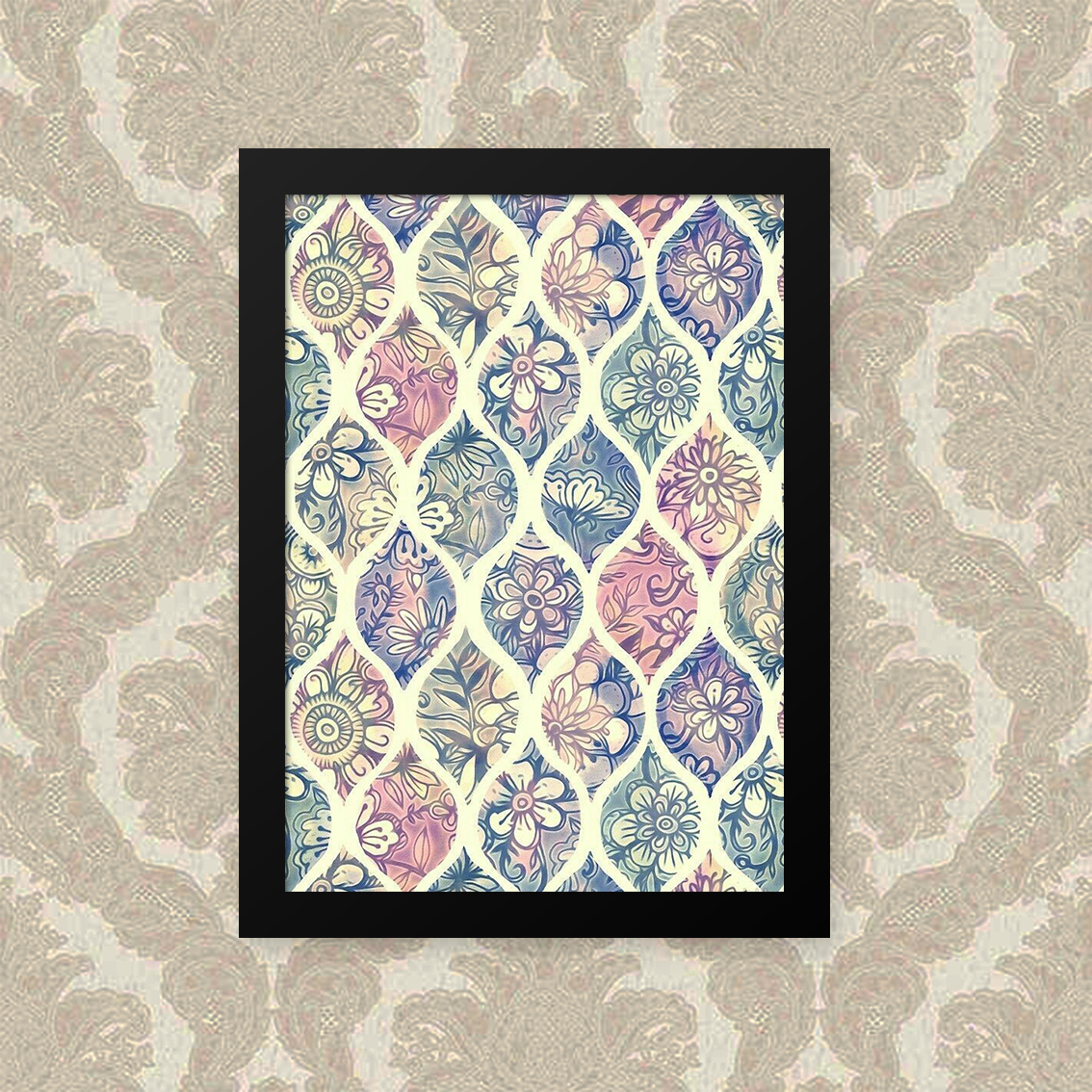 Quadro Flores Abstrato 33X43cm