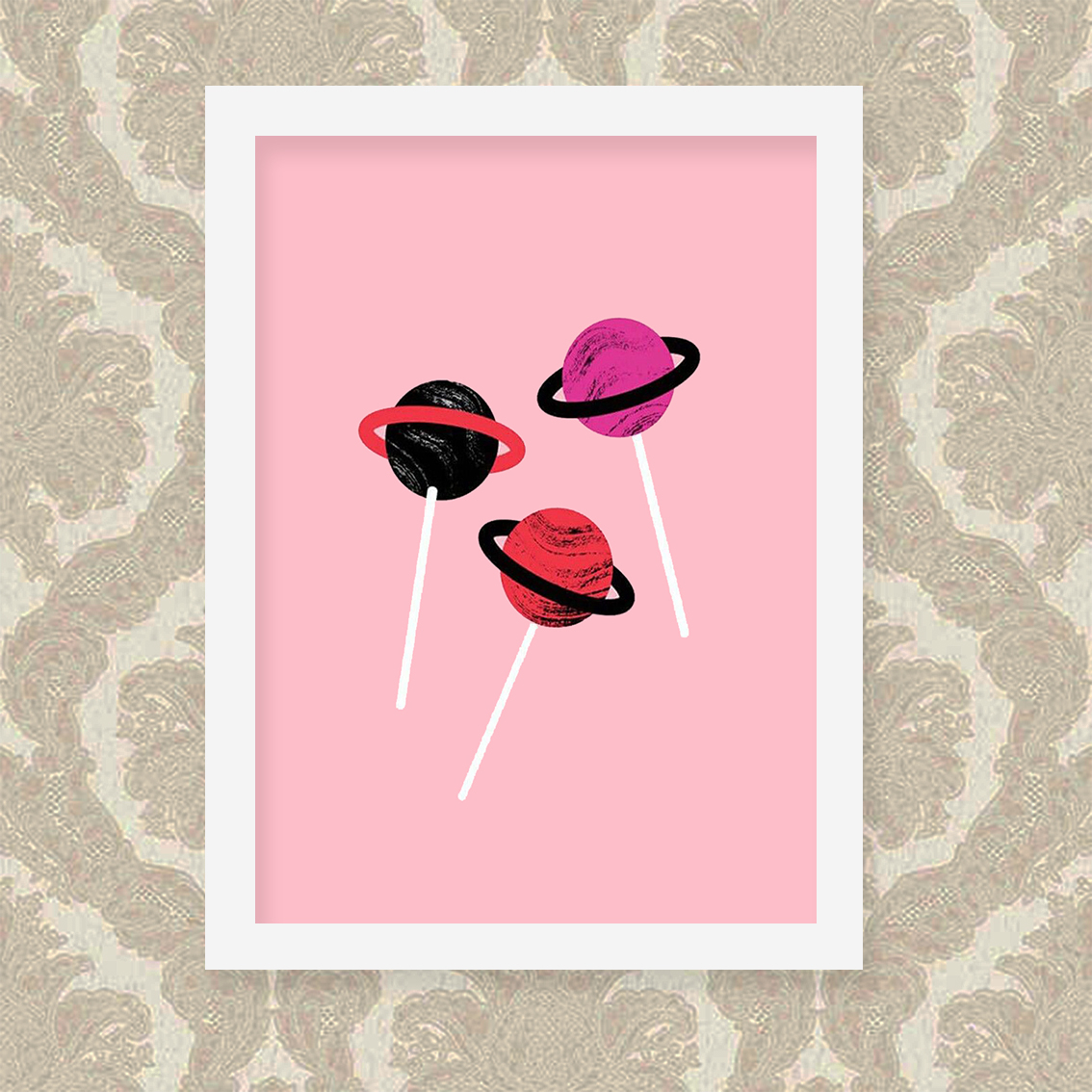 Quadro Galaxy Lollipop 33X43cm